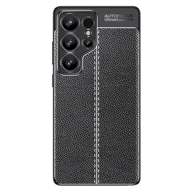 Luxury Business Leather Texture Phone Case for Samsung A37 S25 Shockproof Anti-Scratch Soft TPU Protective Cover for Vivo X200