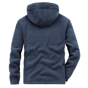 Veste polaire d'extérieur personnalisée avec logo, nouvelle collection automne-hiver, manteau matelassé pour homme, cardigan à capuche, pull tendance et confortable - Product Image 2