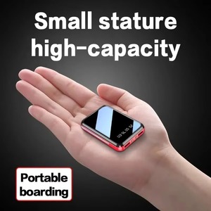 <span class=keywords><strong>Batterie</strong></span> <span class=keywords><strong>externe</strong></span> portable ultra-fine 20000 mAh à double port USB avec charge rapide et design miroir pour smartphones – Idéale pour les voyages - Product Image 5