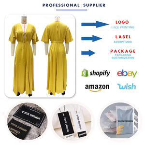 SH6520 <span class=keywords><strong>Abiti</strong></span> Estivi Trendy da Donna, Casual e Sexy con Scollo a V e Lacci, <span class=keywords><strong>Mezza</strong></span> <span class=keywords><strong>Manica</strong></span>, Tinta Unita, Vestiti <span class=keywords><strong>Lunghi</strong></span> da Donna, Abito Maxi - Product Image 3