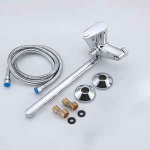 Contemporary Brass Long Neck <strong>Shower</strong> Faucet Suit with Handheld <strong>Rain</strong> <strong>Shower</strong> <strong>Head</strong> Modern Bathroom Accessories for Apartment Use - Product Image 3