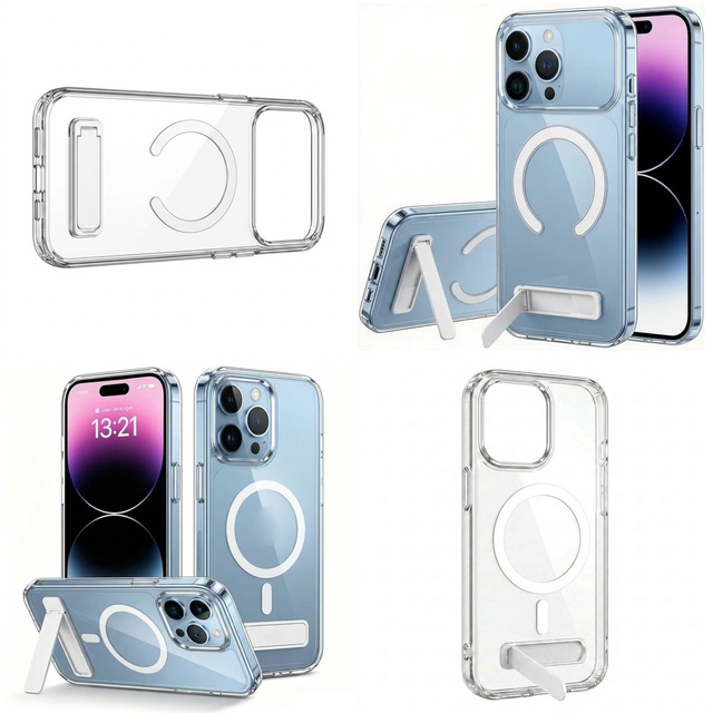 Luxury Clear Magnetic Phone Case Wireless Charging MIL Grade Ultra Thin for iPhone 11 12 13 14 15 16 17 Pro Max Plus mini