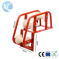 Poulie de tirage de câble à 3 roues avec rouleaux en nylon et cadre en acier pour l'installation de lignes électriques souterraines