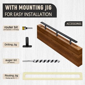 حامل رف عائم طويل كبير ، أجهزة رف عائم غير مرئي ، حامل رف عائم شديد التحمل - Product Image 3