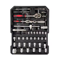 Boîte à outils complète de 499 pièces pour outils à main automobiles, mallette de rangement en aluminium, chariot, trousse à outils et valise à roulettes