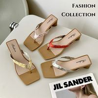 Sandales à talons compensés en gelée pour femmes avec nœud, nouvelles pantoufles plates d'hiver et d'été, magnifiques pour le printemps et l'automne