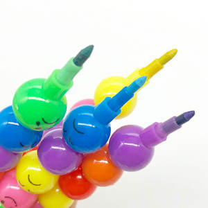 Maxwri สีเทียนซ้อนกันได้,ดินสอซ้อนซ้อนซ้อนซ้อนกันได้ทำจากพลาสติกมีหลายสีสำหรับวาดภาพกราฟฟิตี้เด็ก - Product Image 2