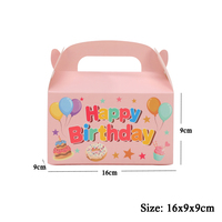 Boîtes d'emballage pour gâteaux et biscuits en papier avec poignée, pour cadeaux, aliments, desserts, décoration de fête d'anniversaire pour enfants