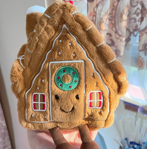 Für Jelly Cat Fun Christmas Serie: Niedliches Lebkuchenhaus Plüschtier Puppe als Geschenk für Kinder - Product Image 6