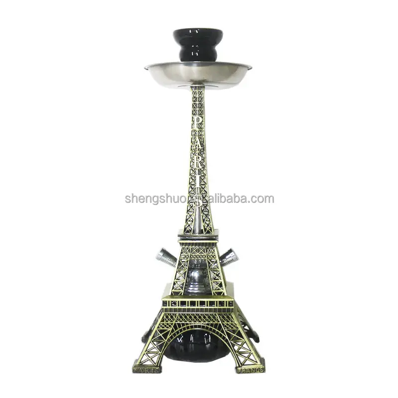 Sigara seti cam çelik Nargile toptan Hubbly Bubbly taşınabilir Nargile demir kulesi sigara Nargile Chicha Shisha