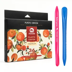 تخفيضات هائلة 36 لونًا أقلام تلوين مثلثة للأطفال تصميم قابل للغسل غير سام بسعر المصنع أقلام تلوين بلاستيكية