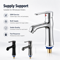 Robinet monocommande moderne à capteur, à poser sur comptoir, eau froide, corps en plastique ABS, pour usage hôtelier, avec cartouche céramique
