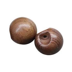 10/12mm Black Brown Natural Wood Wood Round Bead Button Single Hole Spherical Sewing Accessory For Custom Dress