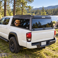 Capot de camion en aluminium pour Tacoma/Hilux/Ranger/Ford F-150 2009-2014, cabine standard, benne de 8 pieds, fenêtre coulissante pour chien ou chat