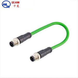 Konektor Tahan Air Ethernet M12 ke M12 Kabel Jaringan M12 ke RJ45 Cat5 4-pin D-code Lurus Sudut Kanan Male Plug 1M 5M 10M - Product Image 6