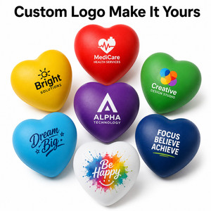Pelota Antiestrés de Espuma Suave con Logotipo Personalizado en Forma de Corazón, Juguete para Aliviar el Estrés, Regalo Promocional para Eventos Médicos y Benéficos - Product Image 3
