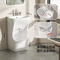Nouveau lavabo d'ablution monobloc en céramique à double trou, style musulman moyen-oriental, pour lavage visage, mains et pieds, Chaozhou Guangdong