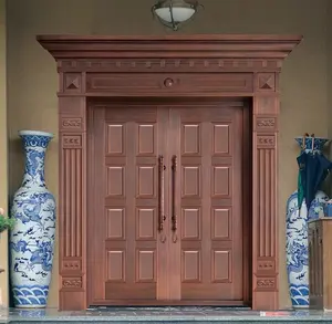 スマートロックセキュリティ銅玄関ドア住宅用金属ドア