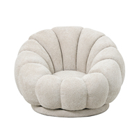 Fauteuil Paresseux Pivotant de Type Citrouille, Rembourré, Design Créatif Nordique et Moderne, Idéal pour Salon, Hôtel, Chambre, Produit Phare