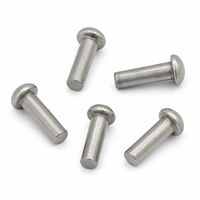 Rivet en acier massif à tête ronde, finition zinguée, résistant à la corrosion, rivet métallique, plusieurs tailles, vente en gros