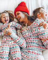 Vente en gros – Nouveauté 2026 – Ensemble de pyjamas personnalisés pour l'hiver – Pyjamas en coton assortis pour femmes, hommes, familles, couples, mères et enfants – Pyjamas de Noël