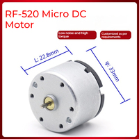 Motor DC Listrik Mikro Mini Kecil Berkualitas Tinggi 520 12V Torsi Tinggi Kecepatan Rendah Rpm dengan Sikat Karbon untuk Motor Dispenser Sabun