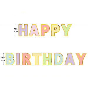 Youlun Feliz <span class=keywords><strong>cumpleaños</strong></span> 100 días 7in letras Macaron colores negro reutilizable decoración <span class=keywords><strong>de</strong></span> <span class=keywords><strong>pared</strong></span> decoración <span class=keywords><strong>de</strong></span> fiesta Banner para mujer hombres niñas - Product Image 2