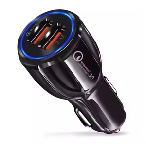 Custom logo USB Car Charger Fast Charging for Phone Mobile Phone Portable Fast Car Charger - Product Image 1