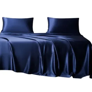 2024 Wholesale Bamboo Bed Sheet Set Super Soft Fitted And Flat Sheets Super Soft Bamboo Fabric Home Use Bedding Set