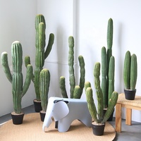 Cactus Artificial Marroquí en Maceta, Planta del Desierto Artificial Verde de 73-152 cm, Decoración Interior y Exterior