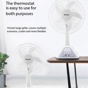 14 Inch Solar Charging <b>Fan</b> Remote Control Mechanical <b>Head</b> ABS Material Long Range Wind Power Portable Home Use No Outage None so - Product Image 3