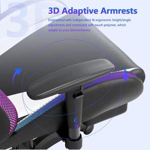 AJUNION Chaise de jeu RVB avec haut-parleurs <span class=keywords><strong>Bluetooth</strong></span> Style Racing Chaise d'ordinateur de 350lb Chaise de jeu à lumière LED pour adultes - Product Image 5