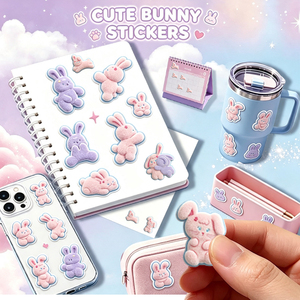 Dessert Elephant Cartoon Adhesive Stickers PVC <b>Gloss</b> Lamination Home Decoration Sticker Sheets - Product Image 5