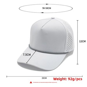 Casquette <span class=keywords><strong>de</strong></span> baseball personnalisable vierge à 6 panneaux, perforée, style trucker, calotte structurée, réglable, vente en gros, OEM, faible MOQ - Product Image 2