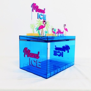 Factory Wholesale Transparent blue liquid juice bottle Display Stand/ oil display <b>shelf</b> - Product Image 3