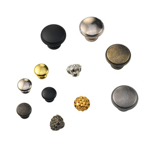 Retro Minimalist Round Cabinet <b>Knob</b> Zinc Alloy Single Hole <b>Drawer</b> Handle Durable Furniture Hardware - Product Image 5
