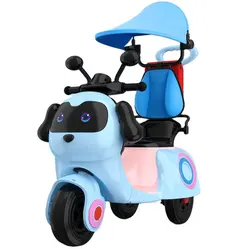 سيارة أطفال كهربائية تعمل ببطارية 12 فولت مع تحكم عن بعد، مصنوعة من البلاستيك ABS، لعبة بثلاث عجلات للأطفال من 5-7 سنوات - Product Image 4