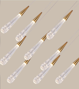 JYLIGHTING JYL-SJD012 nuovo design piccoli lampadari a forma di goccia di pioggia luci decorative <span class=keywords><strong>lampada</strong></span> a corda di cristallo <span class=keywords><strong>trasparente</strong></span> - Product Image 3