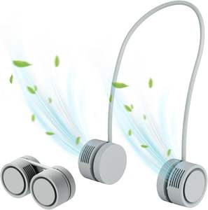 2400mAh Productos innovadores de verano Sin aspas Portátil Inalámbrico Turbo Colgando USB Mini Ventilador de cuello portátil recargable - Product Image 1