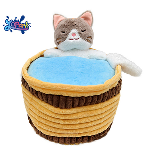 Peluche Personalizzato Gatto Dormiente Pigro con Vasca <span class=keywords><strong>da</strong></span> Bagno, Produttore ODM di Animali di Peluche, Ornamento per Bambini, Regalo Compagno - Product Image 1