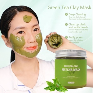 Mascarilla de Barro de Matcha de Marca Privada, Antiacné, Blanqueadora, Antienvejecimiento, Cuidado de la Piel, Limpieza Profunda, Mascarilla de Arcilla de Matcha de Té Verde <span class=keywords><strong>Natural</strong></span>, OEM - Product Image 1