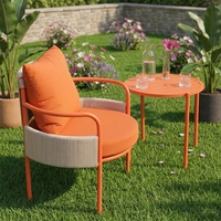 Expédition rapide en 7 jours, mobilier de patio extérieur, canapé lounge avec table d'appoint, ensemble de canapés de jardin extérieur