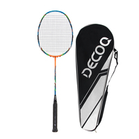 Venta al por mayor de alta calidad de grafito módulo personalizado profesional de fibra de carbono raqueta de bádminton bate con una bolsa de transporte