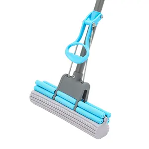 Herramientas de limpieza para el hogar, mopa de esponja pva de doble rodillo para suelo