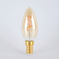 Expédition immédiate, ampoule LED à filament décorative géante Edison E27 E14 2200K 5W dimmable, A60 G95 G125 Ra>90, certifiée CE, garantie de 2 ans