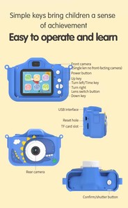 Appareil photo pour enfants X13S Mini double objectif 1080P Nouveau dinosaure dessin animé Appareil photo pour enfants Adorable jouet Appareil photo numérique pour enfants comme cadeau - Product Image 5