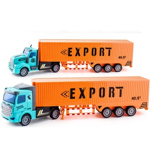 نموذج شاحنة نقل حاويات بلاستيكية عالية الجودة بمقياس 1:36 مع أبواب قابلة للفتح وخاصية السحب للخلف، هدية للأطفال - Product Image 4