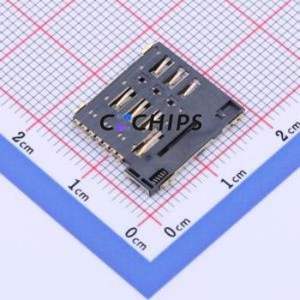 XKSIM-002-P7 SIM Card Connector SMD Connector Self-Return Type Micro SIM Card Card Holder 1.35mm - Product Image 2