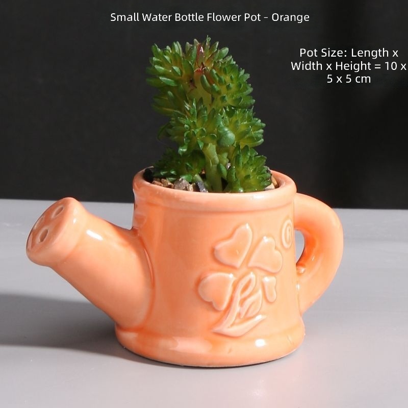 Piccolo annaffiatoio per vaso di fiori - arancione