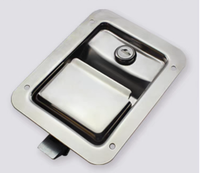 Longyu XK103 Serrure à palette à clé en acier inoxydable poli, type panneau à compression intégré, loquet spécial anti-collision